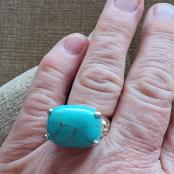 925 Silver Turquoise Ring - Picture 1 of 9